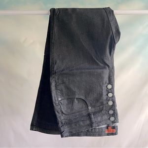 NWOT ModCloth Button Fly High Rise Black Skinny Jeans Womens Size 16